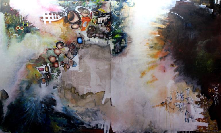 Original Abstract Painting by Lou Luneau