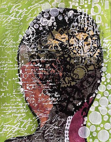 Original Abstract People Mixed Media by Jill English