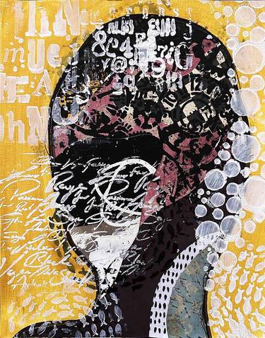 Original Abstract People Mixed Media by Jill English