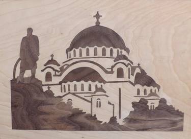 Original Documentary Architecture Printmaking by Dusan Rakic