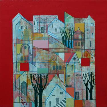 Original Abstract Landscape Painting by Georgi Demirev