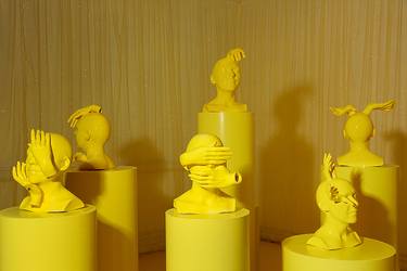 Original Surrealism Portrait Installation by Cecilie Lind