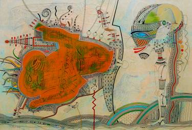 Original Figurative Fantasy Mixed Media by Silva Bachvarova