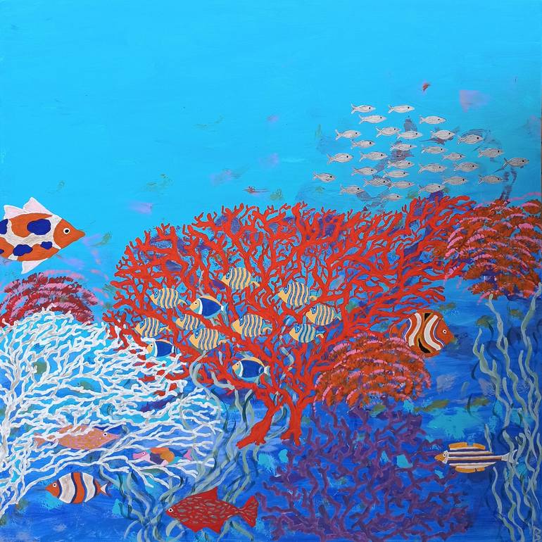 Print of Impressionism Beach Paintings by Berit Bredahl Nielsen