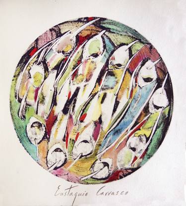 Original Abstract Expressionism Abstract Paintings by Eustaquio Carrasco
