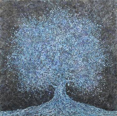 Original Modern Tree Paintings by Gian Luigi Delpin