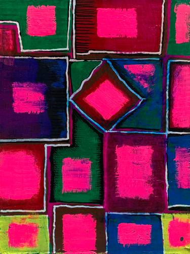 Original Abstract Wall Paintings by Kouhei Hayashi