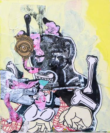 Original Pop Art Fantasy Mixed Media by Pascal Marlin
