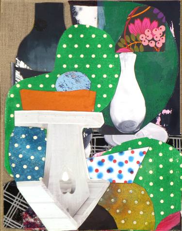 Original Art Deco Garden Collage by Pascal Marlin