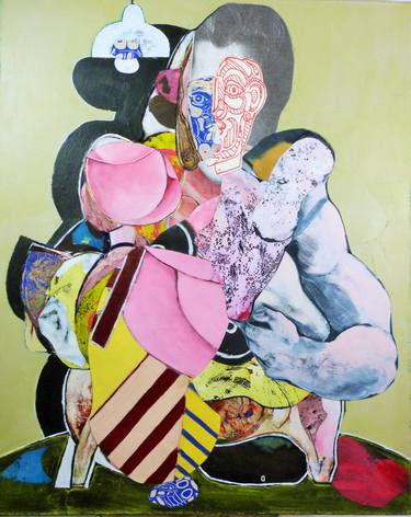 Original Figurative Portrait Collage by Pascal Marlin