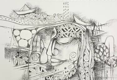 Original Abstract Expressionism Classical Mythology Drawings by Arup Ghosh