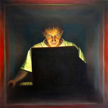 Original Abstract Technology Paintings by Leo Wijnhoven