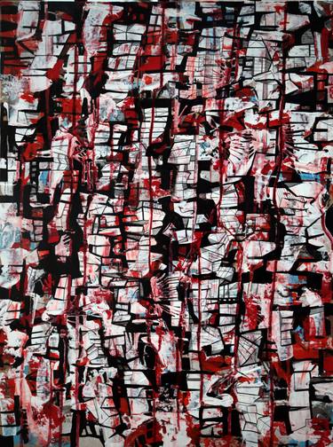 Original Abstract Architecture Painting by Francis Walker