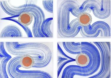 Original Abstract Expressionism Abstract Drawings by Sumit Mehndiratta