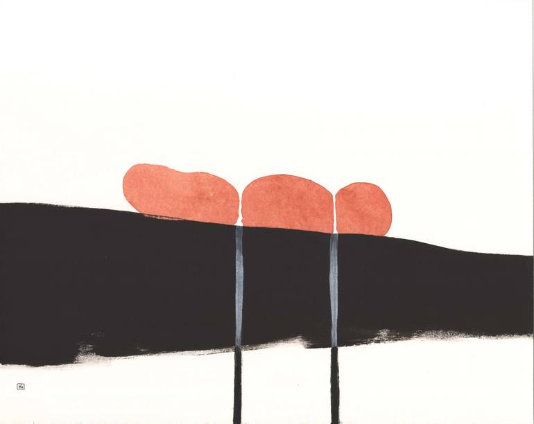 Original Minimalism Abstract Drawings by Heather Goodwind