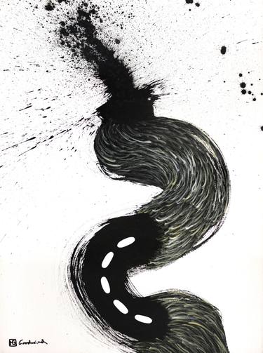 Original Expressionism Calligraphy Paintings by Heather Goodwind
