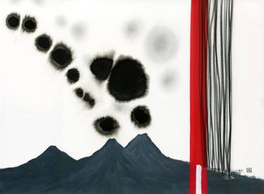 Original Abstract Landscape Drawings by Heather Goodwind