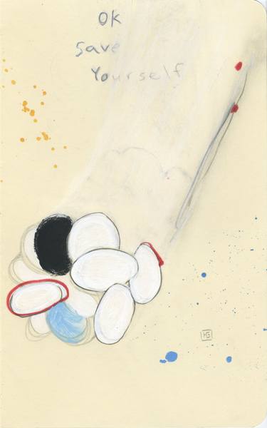 Original Abstract Mortality Drawings by Heather Goodwind