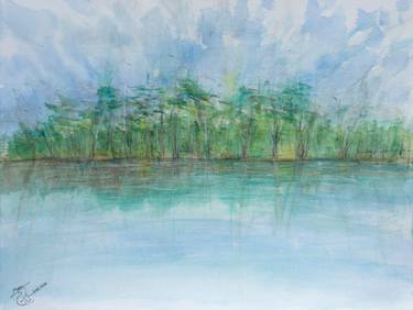 Original Abstract Expressionism Tree Paintings by Mani Mosaferi