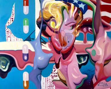 Original Expressionism Pop Culture/Celebrity Painting by Maxim Fomenko