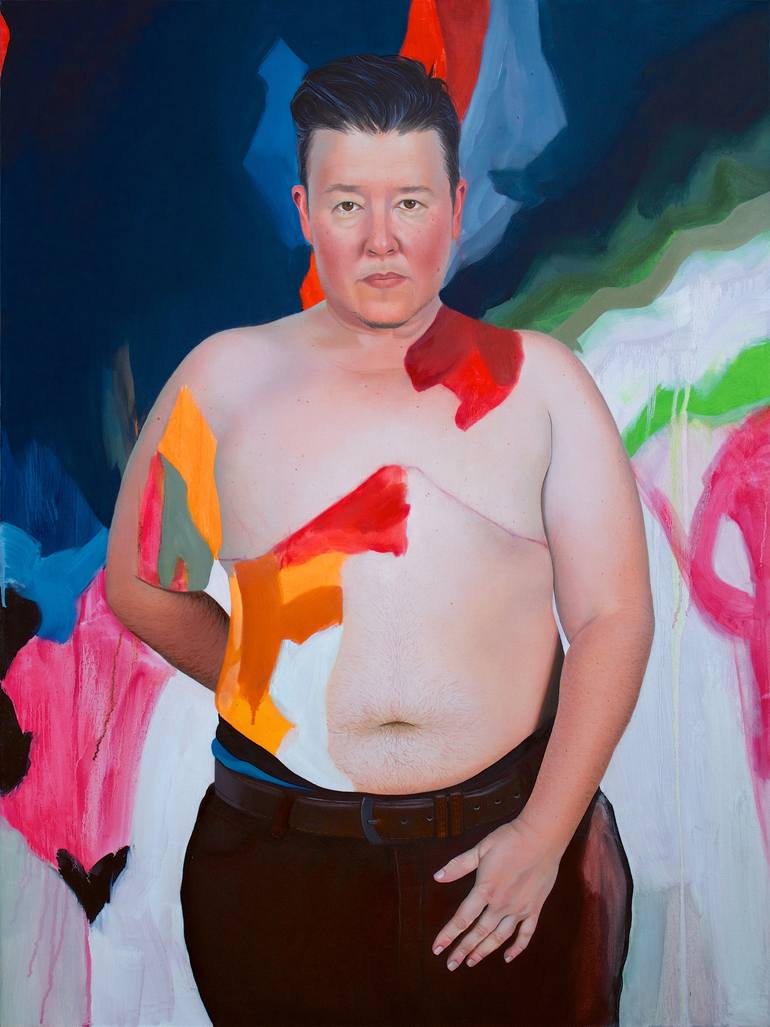 Original Abstract Portrait Paintings by Kim Leutwyler