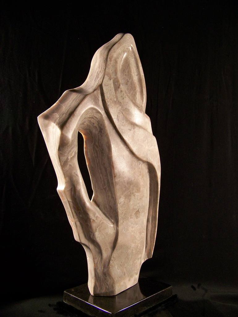 Original Abstract Expressionism Abstract Sculpture by Jo And Jan Moore Romancing The Stone