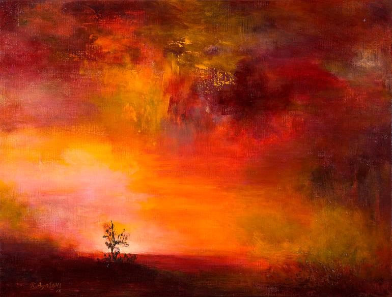 Original Figurative Landscape Paintings by Rikka Ayasaki