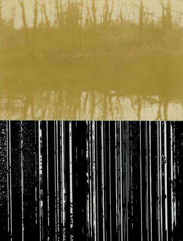 Original Abstract Expressionism Abstract Collage by Peter Strnad