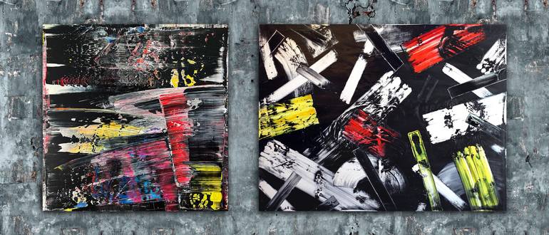 Original Abstract Expressionism Abstract Paintings by Preston M Smith Pms