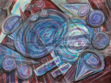 Original Abstract Expressionism Abstract Mixed Media by Dennis Eavenson And Sharon Eavenson
