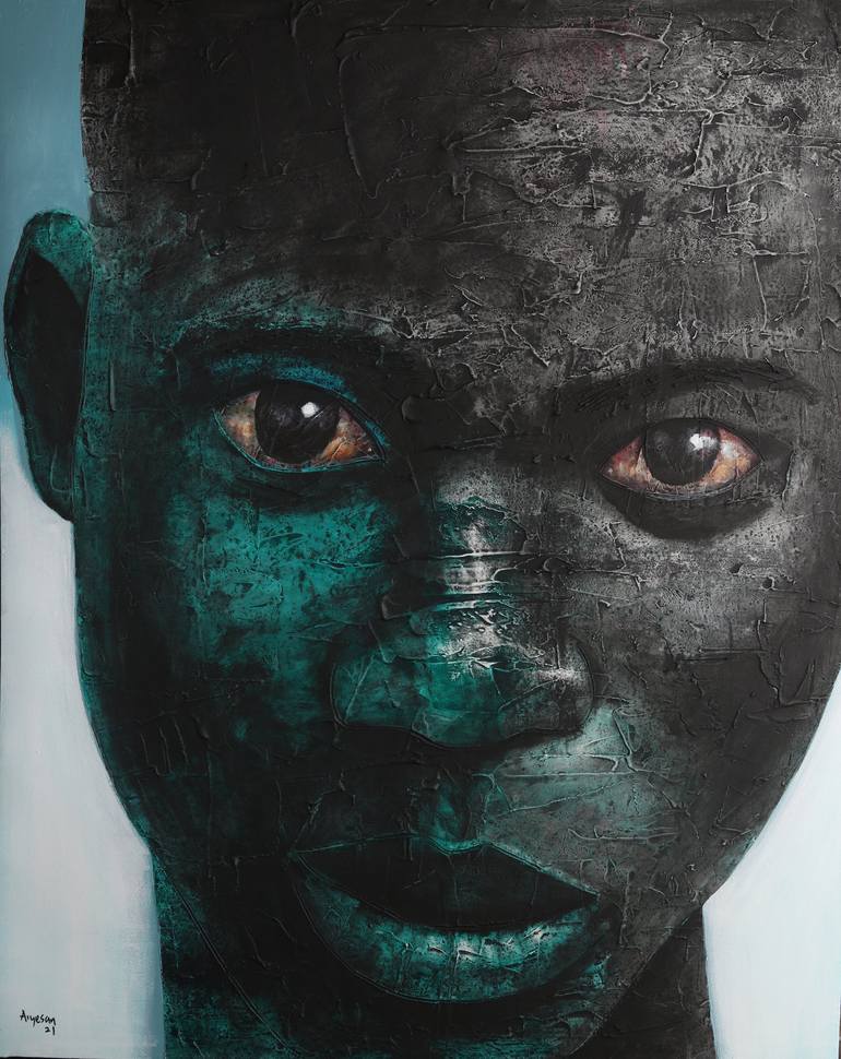 Print of Figurative People Paintings by Segun Aiyesan