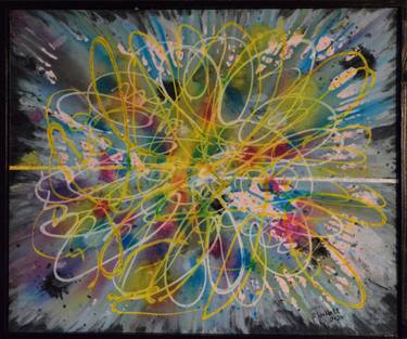 Original Abstract Science Painting by Bernie Wallett