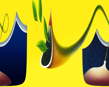 Original Color Field Painting Nature Digital by Panos Pliassas