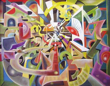 Original Surrealism Architecture Painting by Jaime Makinde