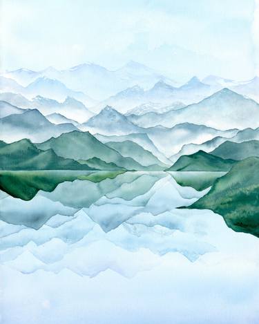 Original Abstract Expressionism Landscape Painting by Katryn Bowe