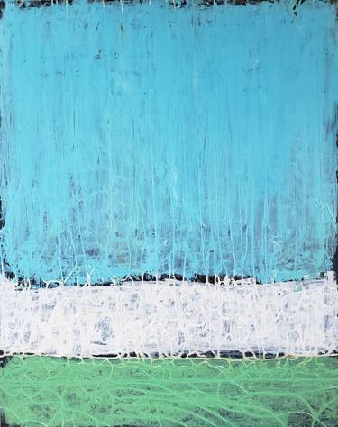 Original Abstract Expressionism Cats Mixed Media by Christine  Allan
