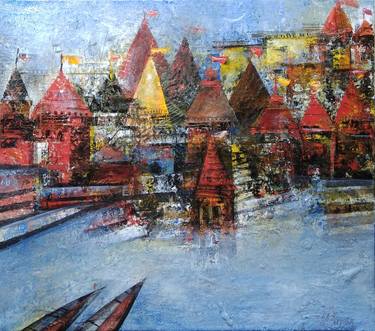 Original Abstract Yacht Paintings by M Singh