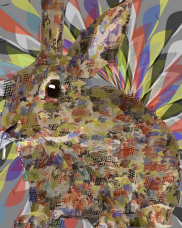 Original Abstract Expressionism Animal Mixed Media by Peter Mcclard