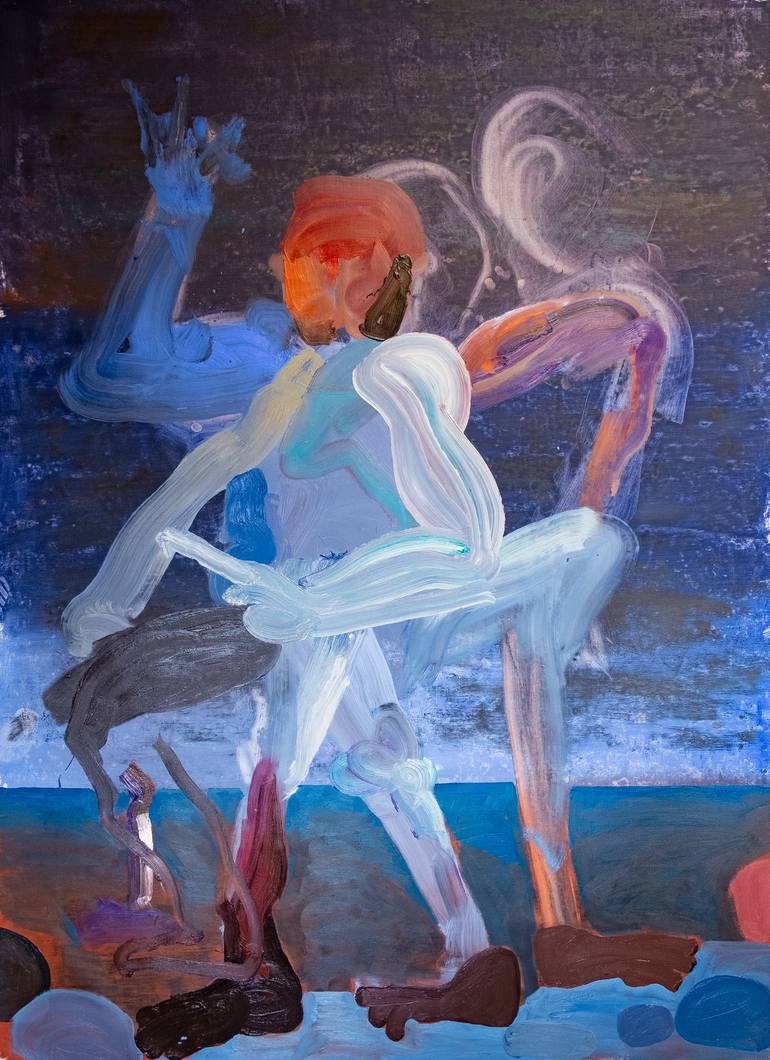 Print of Abstract People Paintings by Rafal Chojnowski