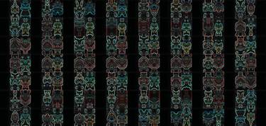 Original Abstract Expressionism Classical mythology Mixed Media by K Friidrix