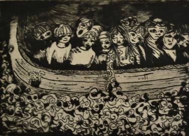 Original Surrealism Fantasy Printmaking by Simonetta Leonetti Luparini