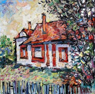 Original Impressionism Architecture Painting by Nicolai Ostapenco