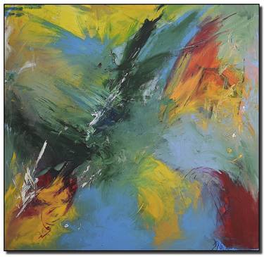 Original Abstract Expressionism Abstract Painting by David Emmanuel Noel