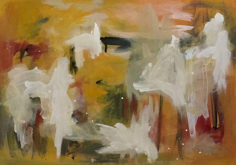 Print of Abstract Expressionism Abstract Paintings by Rodrigue Semabia