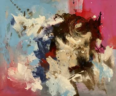 Original Abstract Expressionism Abstract Paintings by Rodrigue Semabia