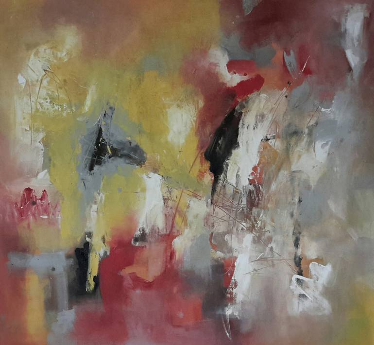 Original Fine Art Abstract Paintings by Rodrigue Semabia