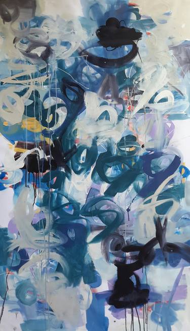 Original Abstract Expressionism Humor Paintings by Rodrigue Semabia