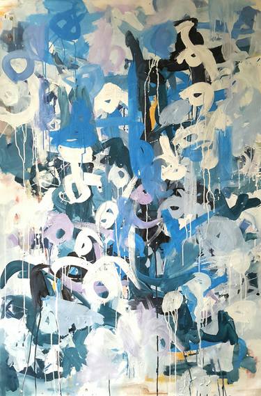 Original Art Deco Abstract Paintings by Rodrigue Semabia