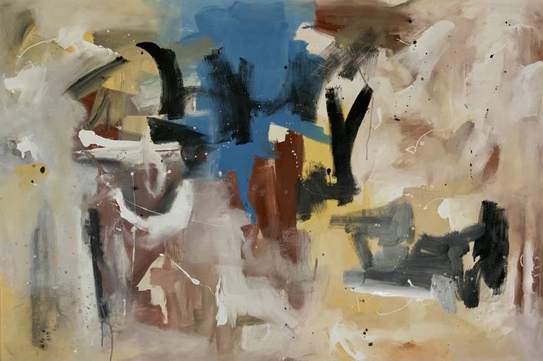 Original Abstract Expressionism Abstract Paintings by Rodrigue Semabia