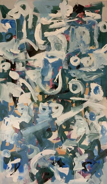 Original Abstract Expressionism Abstract Paintings by Rodrigue Semabia